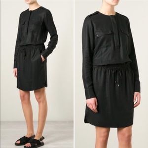 VINCE Cargo Drawstring Waist Shirt Dress